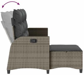 3 részes szürke polyrattan kerti ülőgarnitúra párnákkal L-alakú