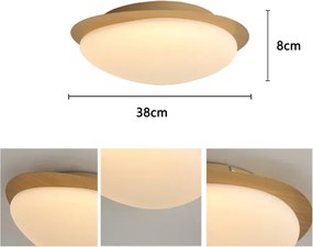 Brilagi - LED mennyezeti lámpa VISBY WOOD LED/18W/230V, Ø 38 cm, barna