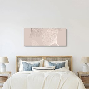 Kép - Bézs színű levelek N⁰6 (120x50 cm)