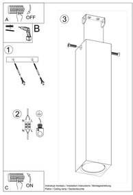Sollux SL.1041 - Spotlámpa KEKE 1xGU10/40W/230V 30 cm tölgy