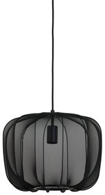 Fekete függőlámpa textil búrával ø 40 cm Plumeria – Light &amp; Living