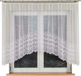 Függöny Kész Íj 310x140 Jacquard Függöny Rövid Fehér Esmeralda