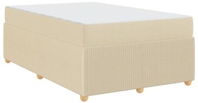 Ágykeret matraccal matracmal Krém 120 x 200 cm szövet