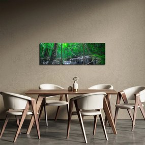 Kép - Erawan vízesés, Kanchanaburi, Thaiföld (órával) (90x30 cm)