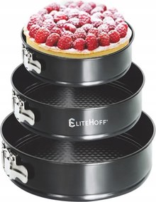 3 Db-os Tortaforma Szett 24/26/28cm Kerek Csat Elitehoff 8013
