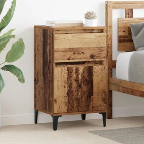 Éjjeliszekrény fiókkal 2 pcs Régi fa 40 x 35 x 70 cm Faanyag