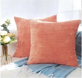 Díszpárnahuzat 45x45cm Plüss Puha Rózsaszín 2 db