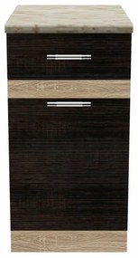Salandra Elemes konyha 1 ajtós és fiókos alsószekrény DARK SONOMA 40 x 80 x 60 cm