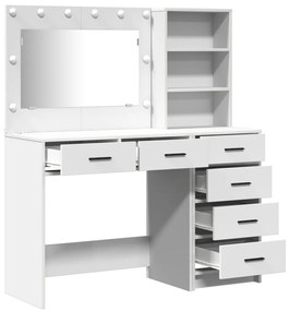 Öltözködőasztal fiókkal Fehér 78.5 x 41 x 135 cm Faanyag