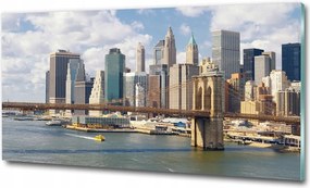 Fotó üvegkép Manhattan New York 100x50