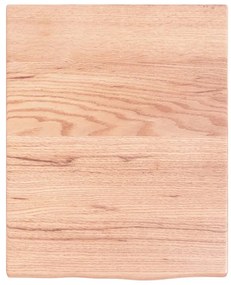 világosbarna kezelt tömör fa fürdőszobai pult 40x50x2 cm