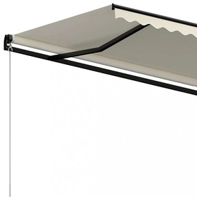 krémszínű kézzel kihúzható napellenző 450 x 350 cm