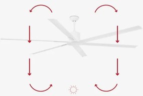 FARO 33461A - Mennyezeti ventilátor ANDROS XL fehér á. 213 cm + távirányítás