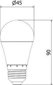 Mexen Nova, LED izzó E27, G45, 10W, meleg - 3000K, 1055 lm - L101-E27-1030-01
