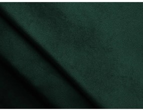 Sötétzöld bársony kárpitozott ágyneműtartós franciaágy ágyráccsal 140x200 cm Hiko – Makamii