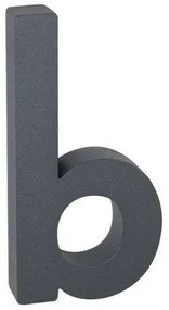 Alumínium házszám betű, b, 3D, strukturált felület