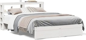 vidaXL fehér ágykeret fejtámlával matrac nélkül 140x190 cm