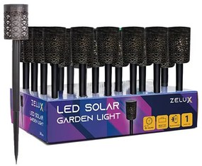 Zelux napelemes kerti led lámpa mintás