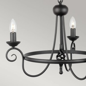 Elstead Lighting HARLECH HR3A-BLACK Csillár 3x60W/E14