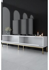 TV szekrény Lord - White, Gold