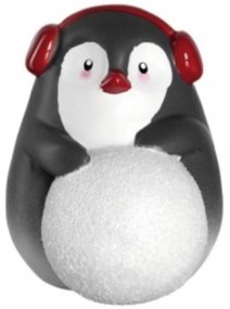LEONARDO CALDO pingvin figura 10cm fülvédővel