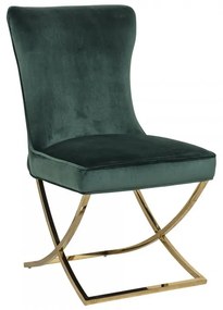 NT Scarlett Zöld / arany bársony szék