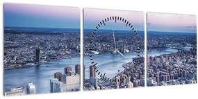 New York képe (órával) (90x30 cm)