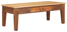 vidaXL Dohányzóasztal fiókkal Barna 110 x 55 x 40 cm Tömör Mangófát