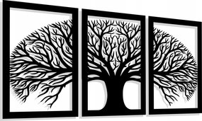 Áttört Kép Panel Triptichon Fa 100CM L Színek