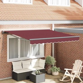 Behúzható napellenző Burgundi Vörös 300x250 cm szövet