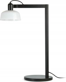 Faro Tatawin asztali lámpa, E27, 15W, fekete/opál, magasság 57,5 cm, üveg