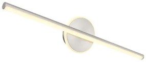 Globo 41924N Fali könnyű fém nikkel matt, akril fehér, IP44, szélesség x magasság: 608x130 mm, Mélység: 74 mm, LED 10W 230V, 980lm forrás, 720lm kimenet, 4000K