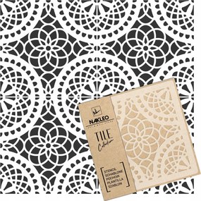 Festősablon Csempe Csempék Többször felhasználható 20x20cm Minta Geometria Tobera