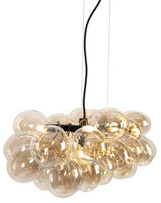 Design lógólámpa fekete borostyán üveggel 8 lámpás - Uvas