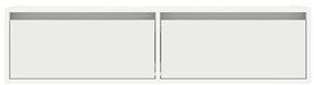 TV szekrény LED világítással fehér 100X35,5x25 cm