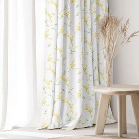 Goldea dekor függöny - mimózavirágok 140x150 cm