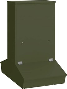 vidaXL Disznó Etető Olajzöld 82 x 51 x 91,5 cm Hidegen Hengerelt Acél