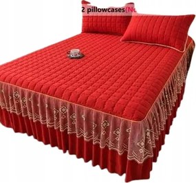 Shein Piros Ágytakaró És 2 Db Díszpárna 200*220 1GE