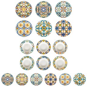 Medicea 18 darabos Étkészlet, Brandani, porcelán