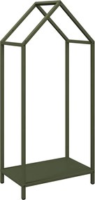 vidaXL olívazöld hidegen hengerelt acél tűzifatároló 40x25x90 cm