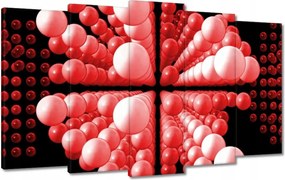 Vászonkép 100x60 Piros Mátrix golyók