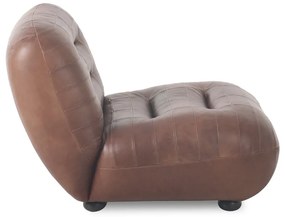 Barna bőr fotel Wyatt – Dutchbone