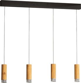 Fischer&amp;Honsel SHINE-WOOD 61132 Függőlámpa 4x5,26w/led 2700k 2552lm ip20