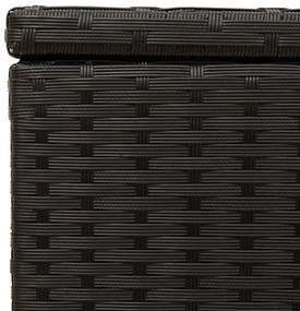 fekete polyrattan kerti tárolóláda 291 L