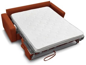 Téglavörös kinyitható kanapé 215 cm Monaco – Bobochic Paris