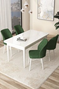 Arp étkezőgarnitúra, fehér-khaki, 110 cm
