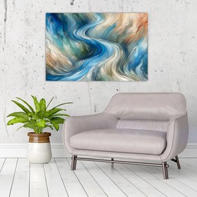 Kép - Absztrakt áramlat (90x60 cm)