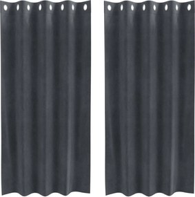 vidaXL Sötétítő függönyök 2 pcs Világosszürke 140 x 175 cm Bársony