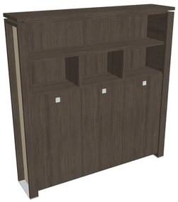 Verno+ S magas gardrób 200 x 46 x 210 cm, polccal, antracit tölgy / vanília