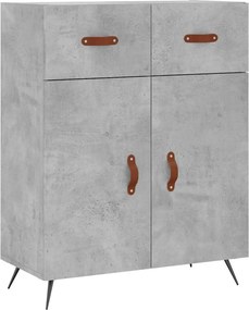 vidaXL betonszürke szerelt fa tálalószekrény 69,5 x 34 x 90 cm